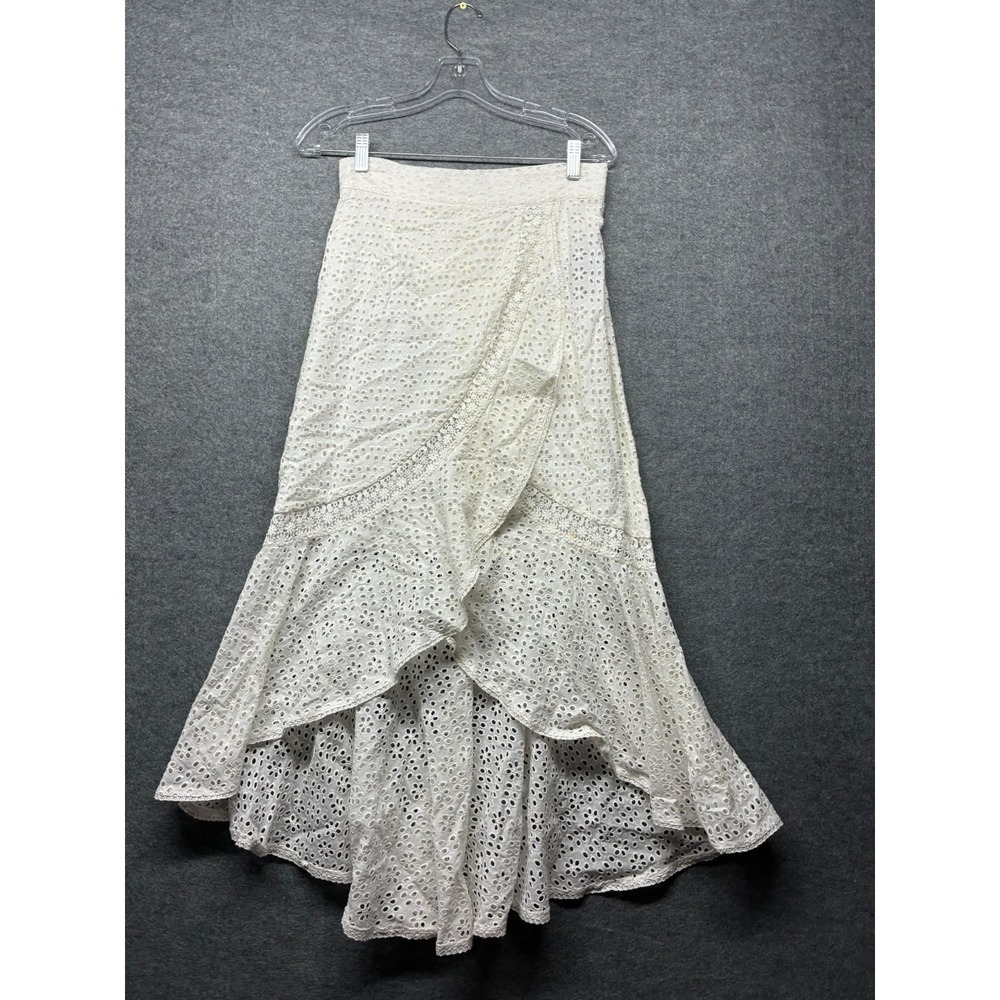 The Kooples Paris White Eyelet Broderie Anglaise Cotton Dress Size 3 Mini